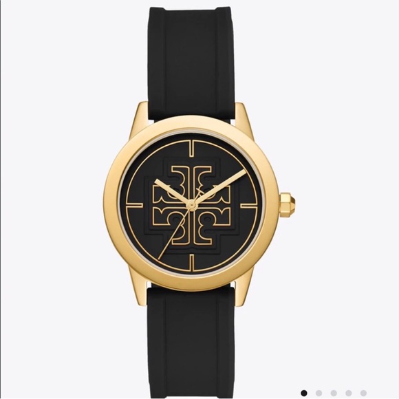 Tory burch Black and Gold GiGi silicone watch, women - Picture 5 of 5